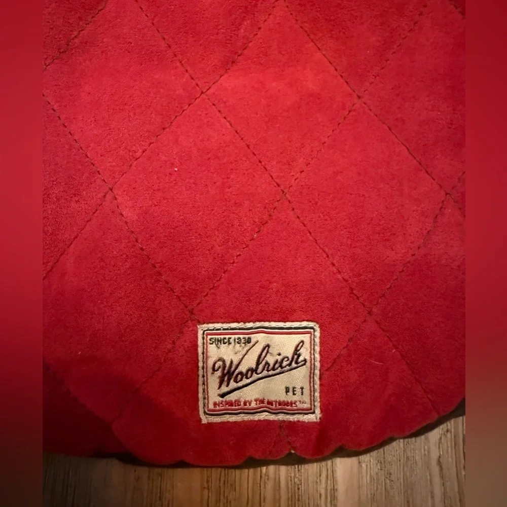 Woolrich Quilted Red Pet Suede and Flannel Jacket